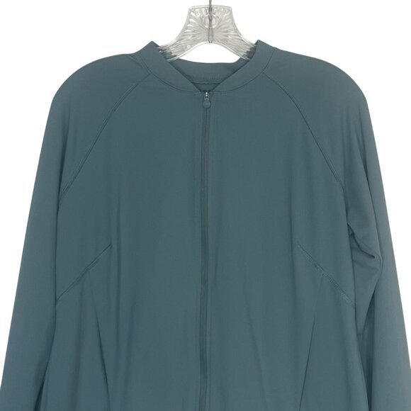 Apana Activewear Jacket Full Zip Womens Medium Green Yoga Gym - Picture 3 of 10